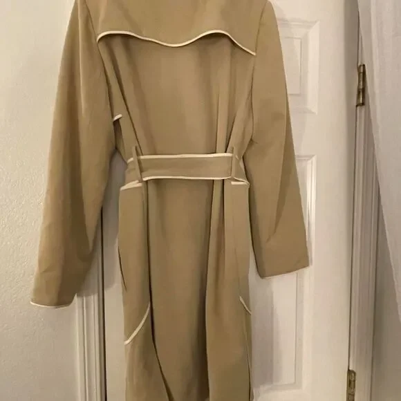 Harve Benard Women's Khaki and White Coat size 6 - Picture 4 of 8